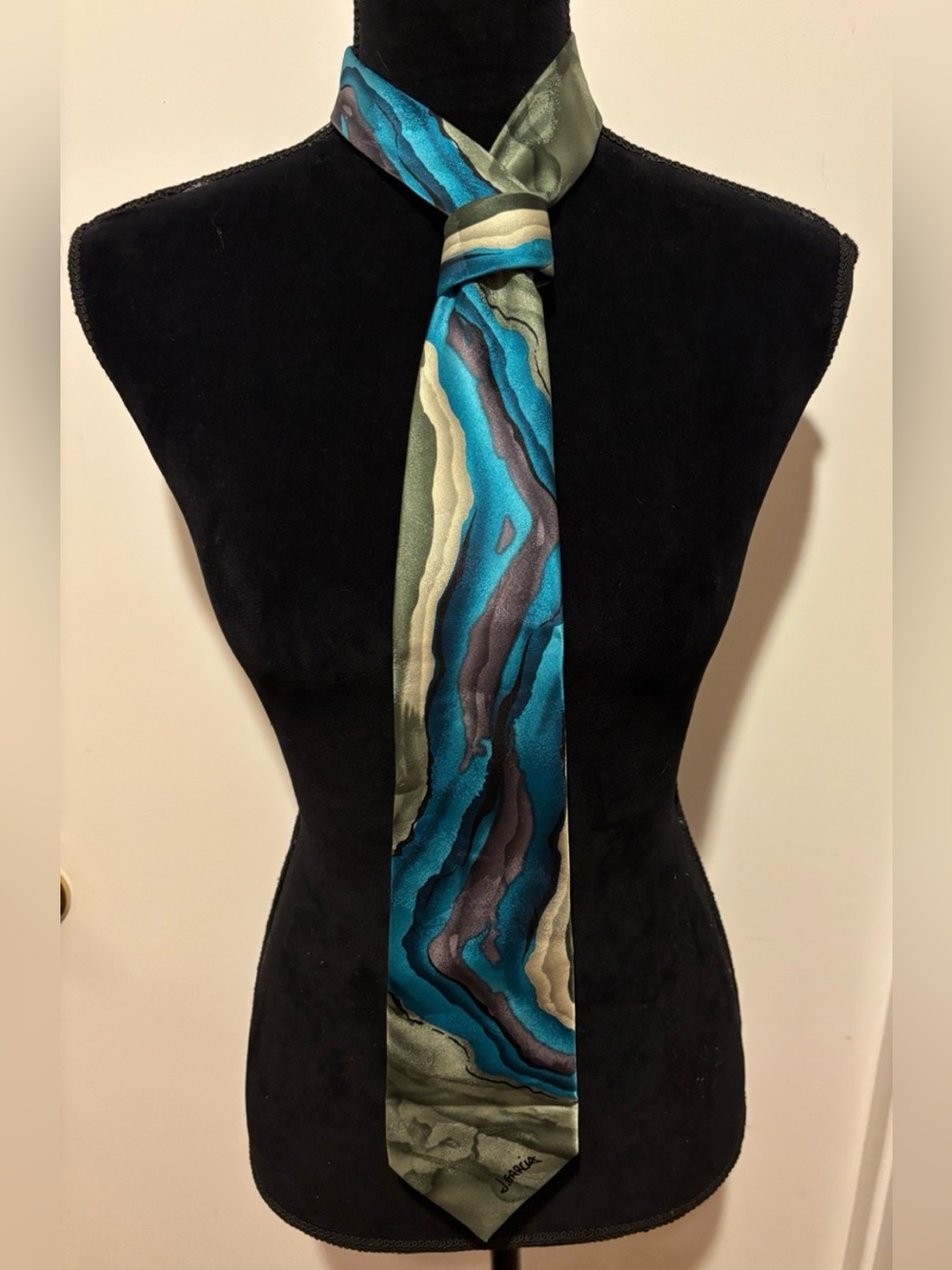 J. Garcia Liquid Torso Silk Tie Pen & Ink Collection Artist Proof No. 2